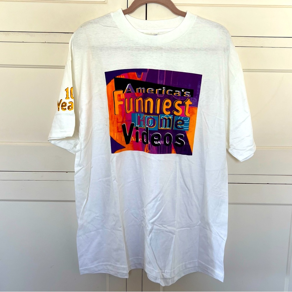 Vintage 90s Commemorative America’s Funniest Home Videos T-shirt Unisex XL New